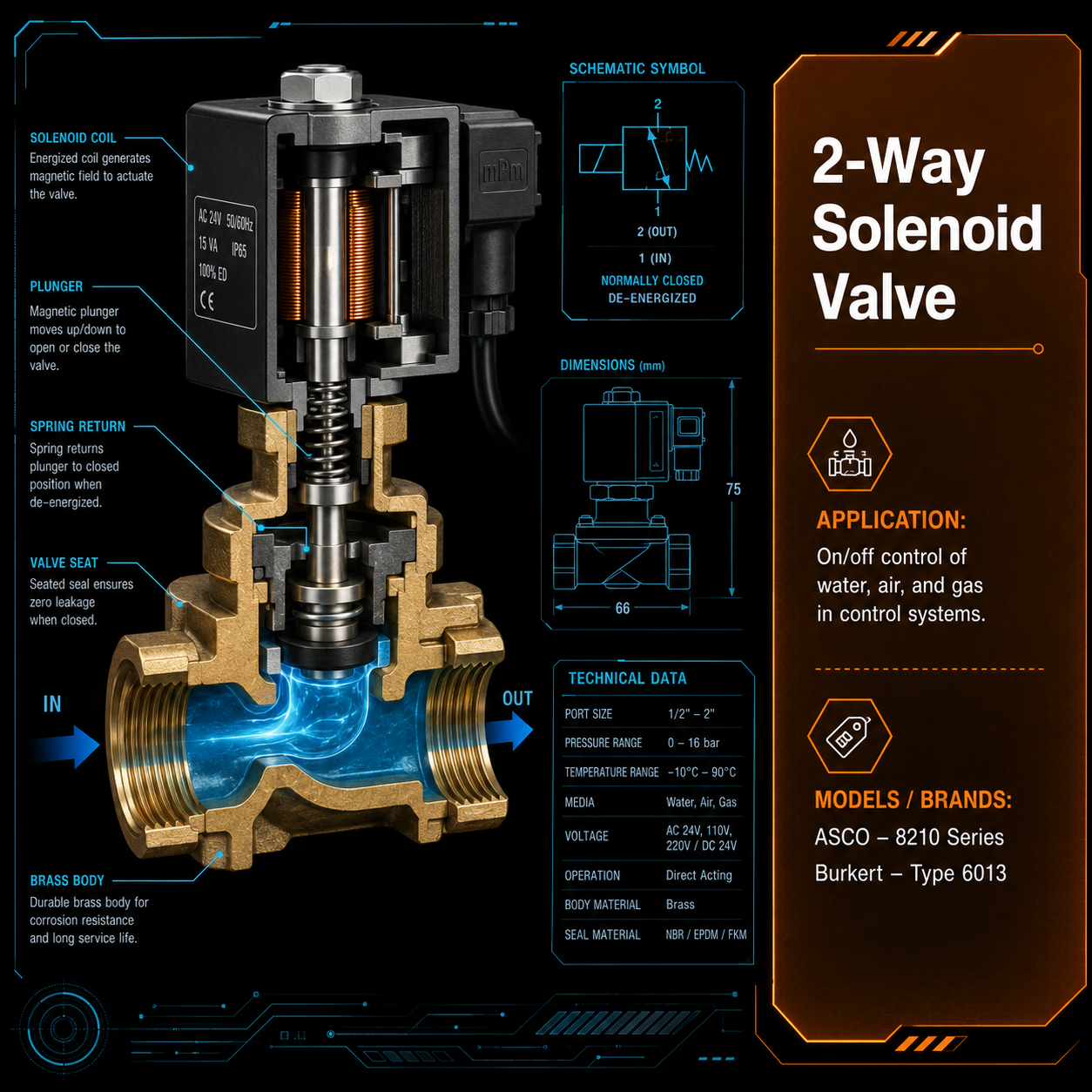 Two Way Solenoid Valve