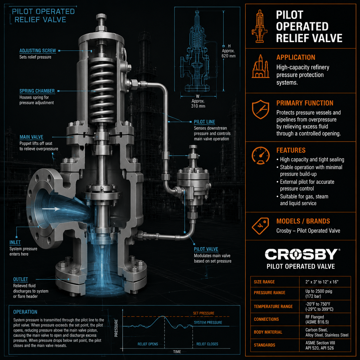 Pilot Operated Relief Valve