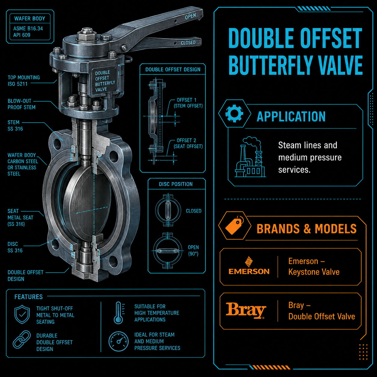 Double Offset Butterfly Valve